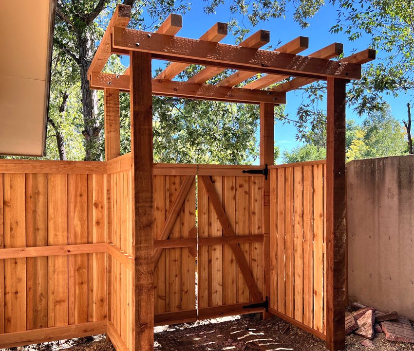 classic_wood_arbor_fence__gate_design_lakewood_colorado Custom design wood arbor fence gate in Lakewood, Colorado